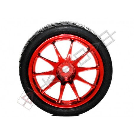 12mm Hub OnRoad Wheel 65mm diameter 1:10 RC - RED