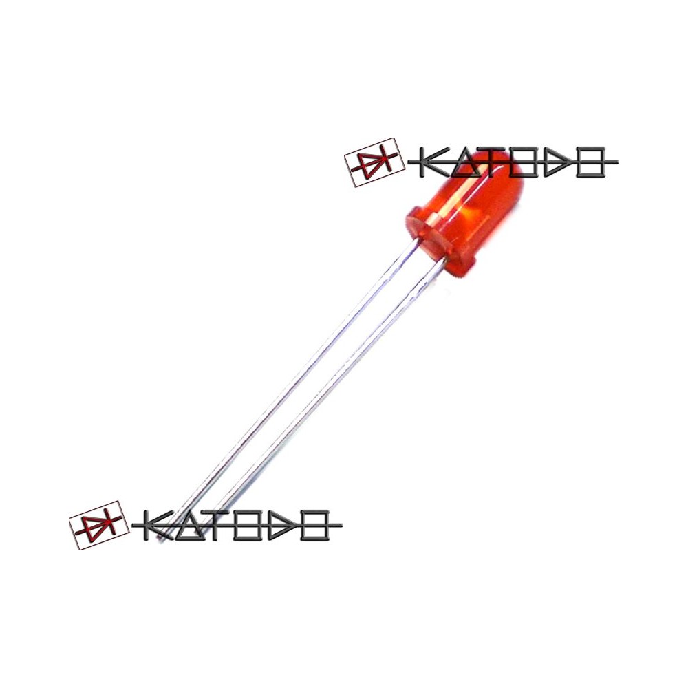 ( 10 pcs ) LED ROSSO RED 10mA 5mm diameter