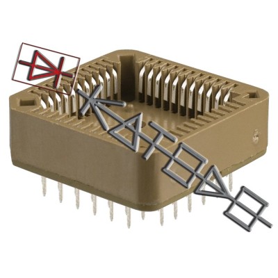 ZOCCOLO PLCC-52 4x13 passo 1,27mm Thrue Hole