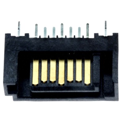 Connettore plug SATA 7PS verticale pcb oro