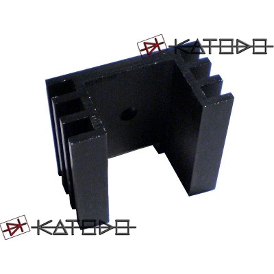 Black anodized aluminum Heatsink PENTAWATT 35x38x20 ( HxLxP) mm Rth 9°C/W