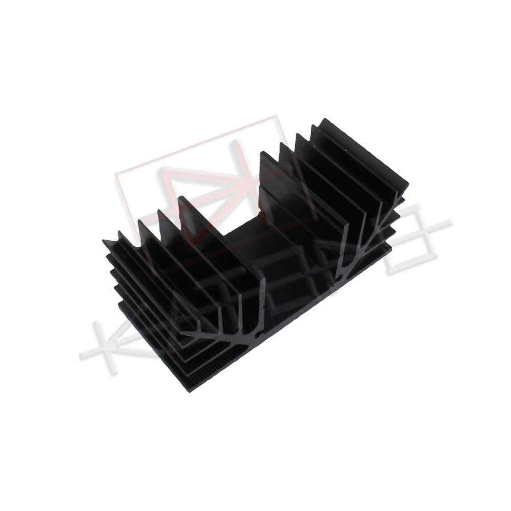 Black anodized aluminum Heatsink S41/40mm M26 Rth 2.3°C/W 88x35x40 mm  (HxLxP)