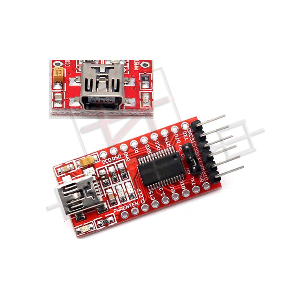 FT232RL USB to TTL adapter module 3,3V 5V - Modulo convertitore seriale  per Arduino