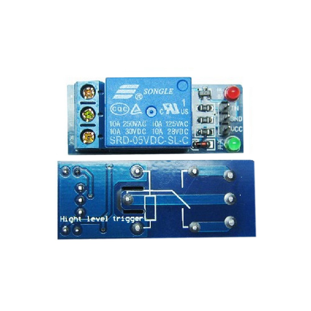 Relay Module with Optoisolated input - 1 Channel 10A - 5V Supply -  Low Level Trigger - Arduino PIC AVR