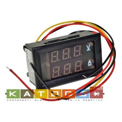Panel Meter DC 0-100V 20A Dual LED Voltmeter Ammeter - LCD Panel Volt Gauge Amp