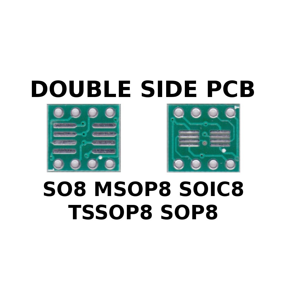 5 pcs - PCB SO8 MSOP8 SOIC8 TSSOP8 SOP8 to DIL ADAPTER