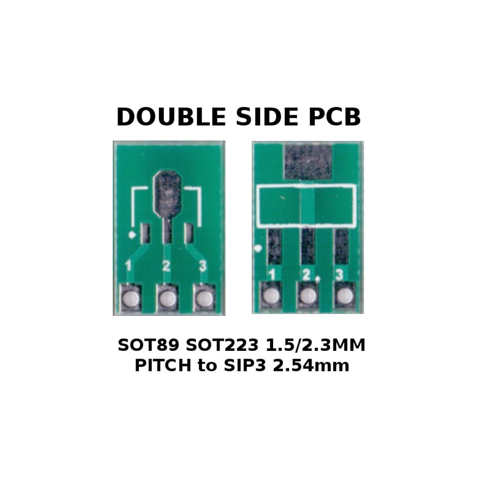 5 pcs - PCBSOT89 SOT223 to DIL ADAPTER
