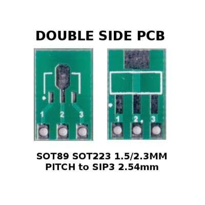 10 pcs - PCBSOT89 SOT223 to DIL ADAPTER