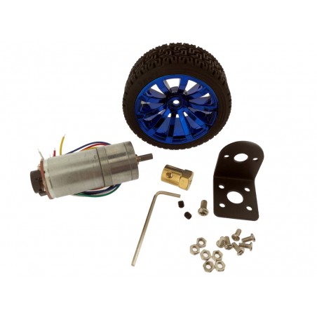 JGA25-370 6V 210RPM Motor DC KIT with Encoder, Mounting Bracket and 65mm wheel