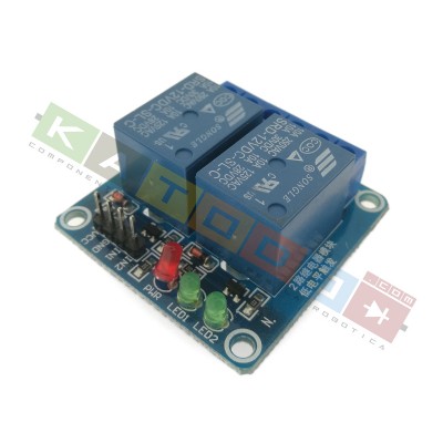 Relay Module with Optoisolated input - 2 Channels 10A - 12V Supply - Arduino PIC AVR