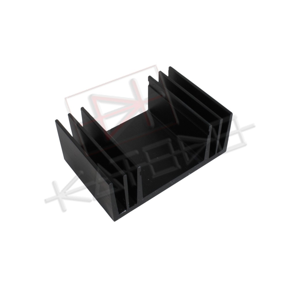 Black anodized aluminum Heatsink 60x40x24 mm ( HxLxP)