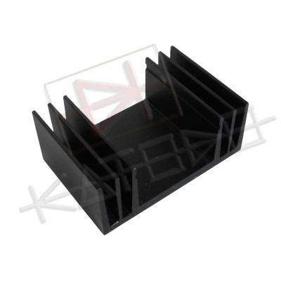 Black anodized aluminum Heatsink 60x40x24 mm ( HxLxP)