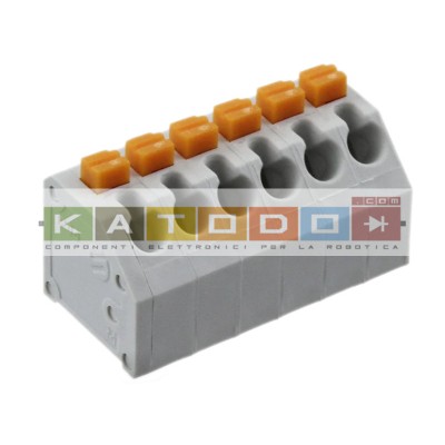 6 Position Wire to Board Terminal Block 45° 3.81mm pithc PTHKinked Pin -  Würth 691412320006