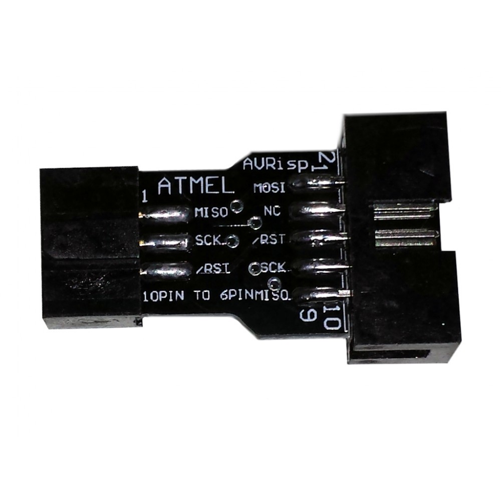2PCS 10-Pin Convert to 6-Pin Adapter Board Für ATMEL AVRISP USBASP STK500 DE 