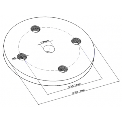 HUB alluminio 25T diametro 20mm ( 2pcs )