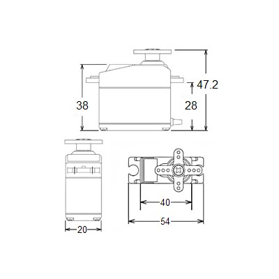 Servocomando MG995 HighSpeed con ingranaggi in metallo 60grammi