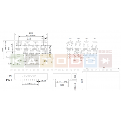 Display LED 4+4 cifre 8 segmenti e 8  LED ( BVN-S392RG2 )