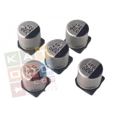 ( 5 pcs ) Aluminum Electrolytic Capacitors Radial SMD 330uF 35V 105°C  Ø 10,0mm H 10,2 mm LOW-ESR