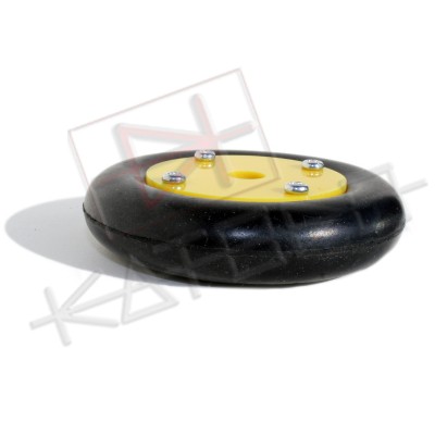 Wheel for RC modified servo. 20Kg payload, 73mm diameter, 16mm width and 15mm spacing hole for