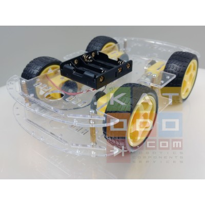 Kit robot platform 4WD - Motor with encoder - Acrylic case - Arduino Compatible