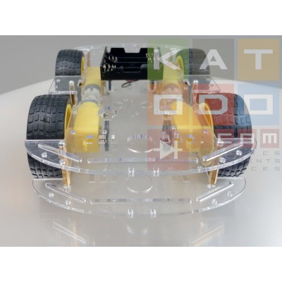 Kit robot platform 4WD - Motor with encoder - Acrylic case - Arduino Compatible