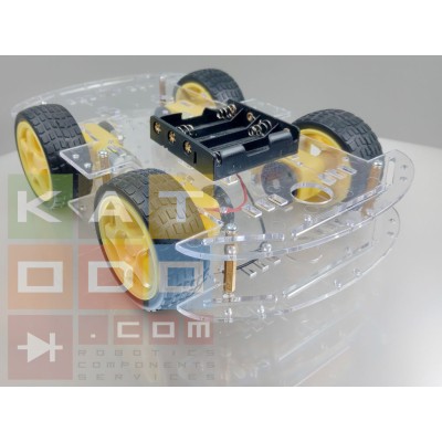 Kit robot platform 4WD - Motor with encoder - Acrylic case - Arduino Compatible