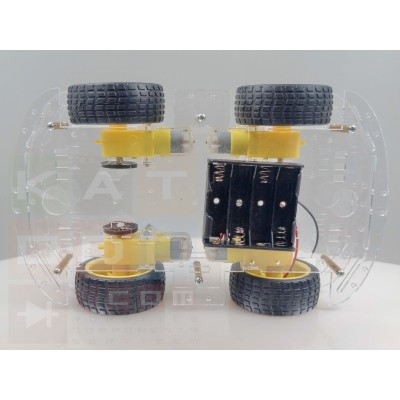 Kit robot platform 4WD - Motor with encoder - Acrylic case - Arduino Compatible