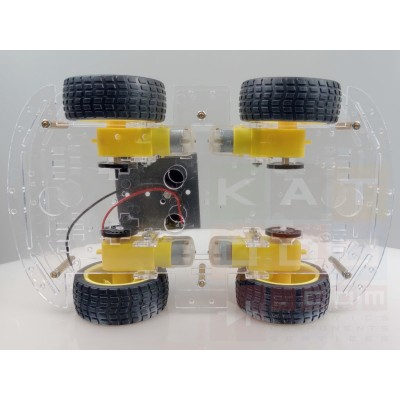 Kit piattaforma robot 4WD - Motore con encoder - Custodia in acrilico - Compatibile con Arduino