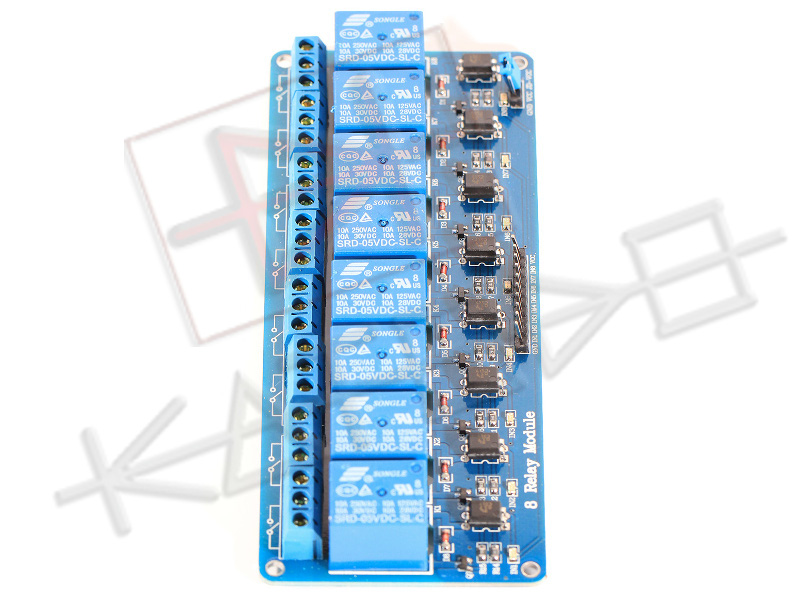 Modulo Relè 8 Canali 10A per Arduino - Side