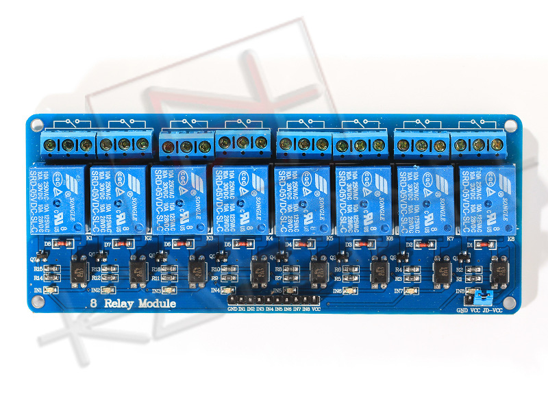 Modulo Relè 8 Canali 10A per Arduino - Top