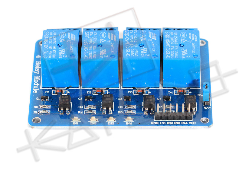 Modulo Relè 4 Canali 10A per Arduino - Front
