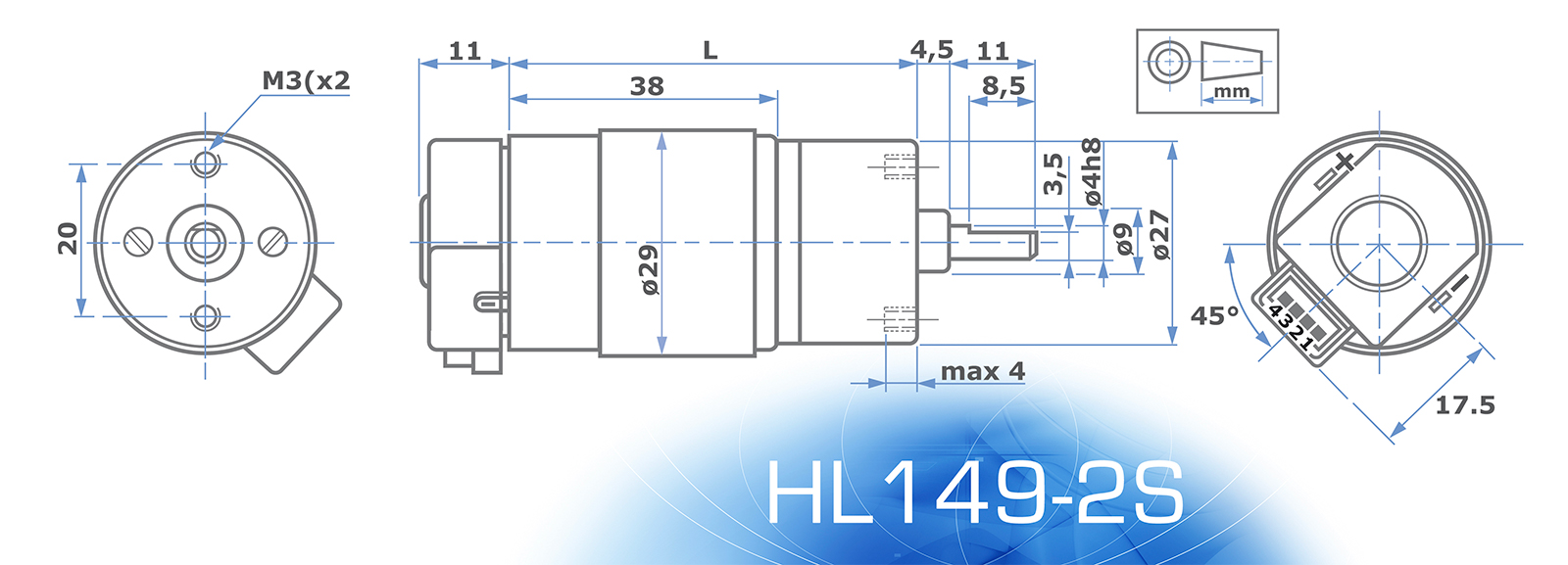 HL149 - Technical Drawing - Encoder