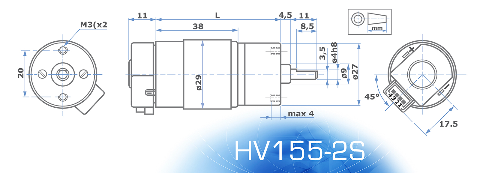 HV155Motor with ENCODER